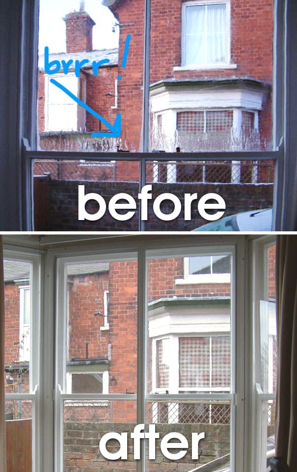 Clearview secondary glazing - makes a real difference to the temperature in your home.