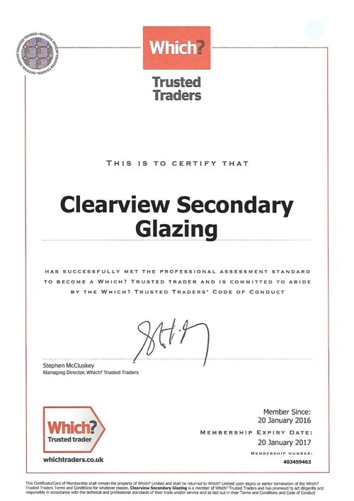 Clearview-Secondary-Glazing-Trusted-Trader-Certificate