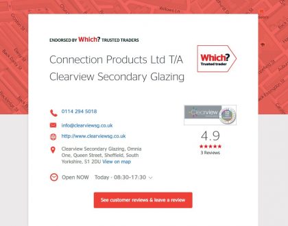 Clearview Secondary Glazing Which? Trusted Traders Page
