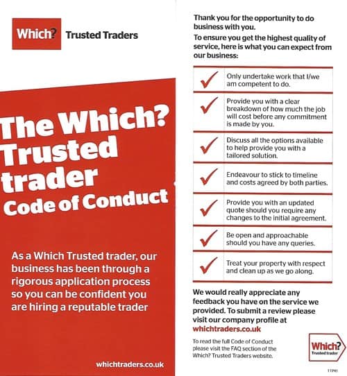 Which? Trusted Trader Code of Conduct