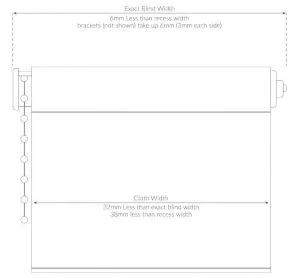 Measuring Guide For Window Blinds - Cloth Size
